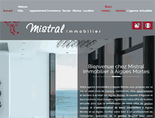 Tablet Screenshot of mistral-immo.com